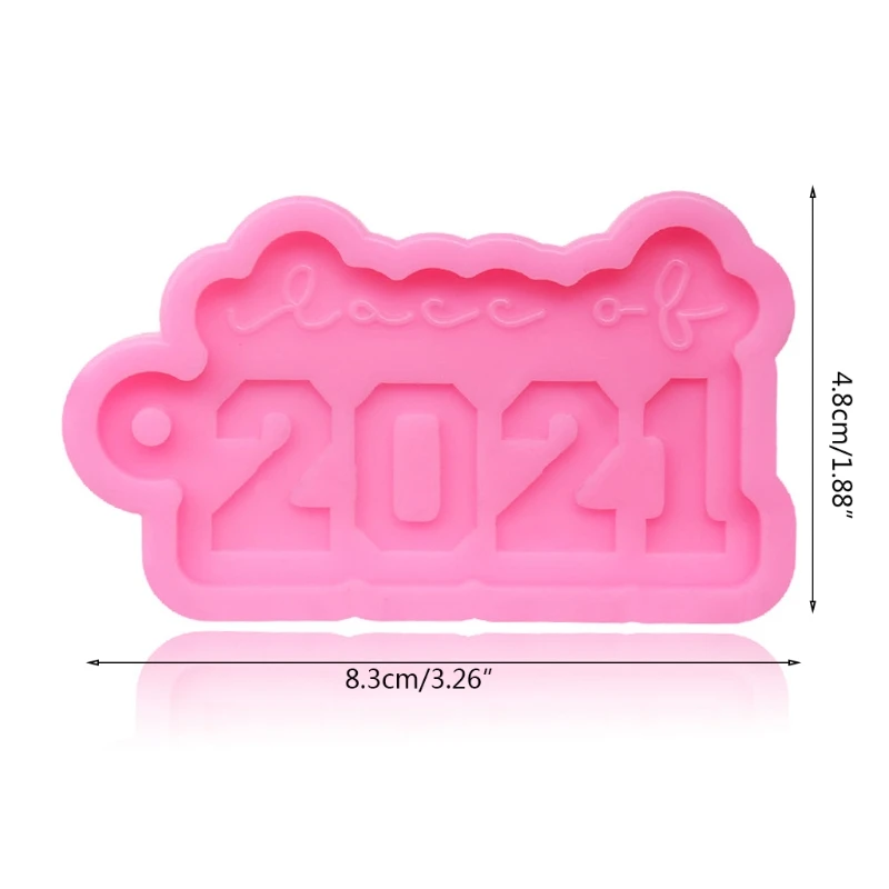 

Glossy 2021 Keychain Epoxy Resin Mold DIY Crafts Pendants Decorations Casting Tools Charm Jewelry Earrings Silicone Mould