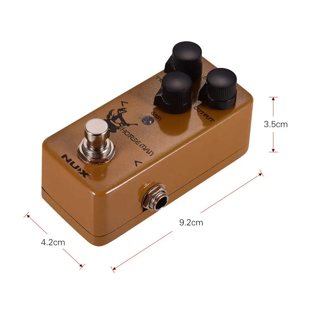 Педаль для электрогитары NUX NOD 1 Horseman Overdrive 2 режима работы|Детали и аксессуары