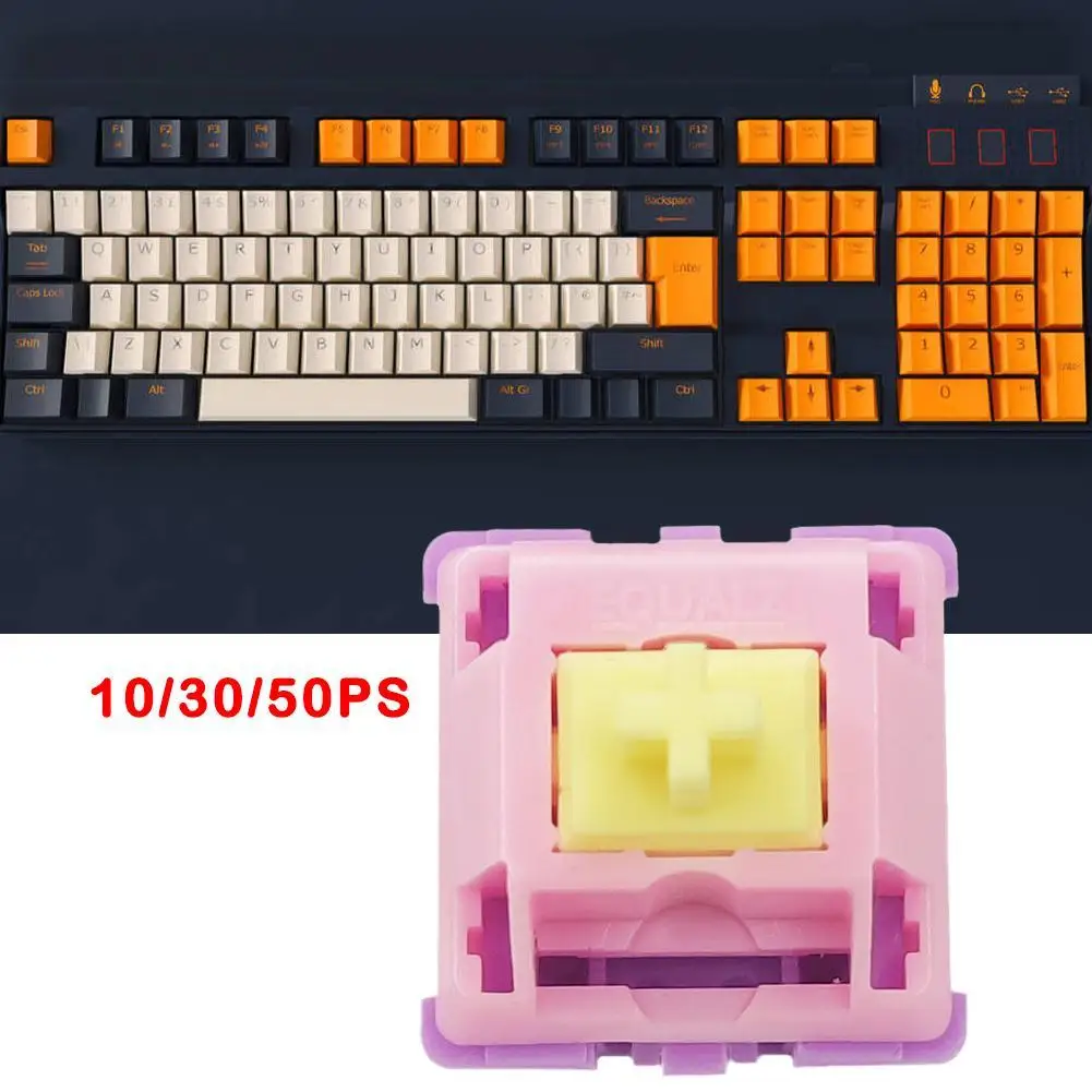 

Mechanical Keyboard Shaft Body For Equalz Masculine 5-foot 62G Switch Personality Color Lubricating Red Mechanical Keyboard Shaf