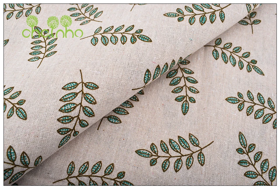 Chainho, серия Green Leaves, хлопковая льняная ткань с принтом для самостоятельного шитья и шитья дивана, скатерти, занавески, сумки, материал подушки