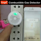 Tuya умный детектор горючих газов сенсор wifi LPG природный газ метан марш газ датчик утечки приложение управление с зуммером сигнал тревоги