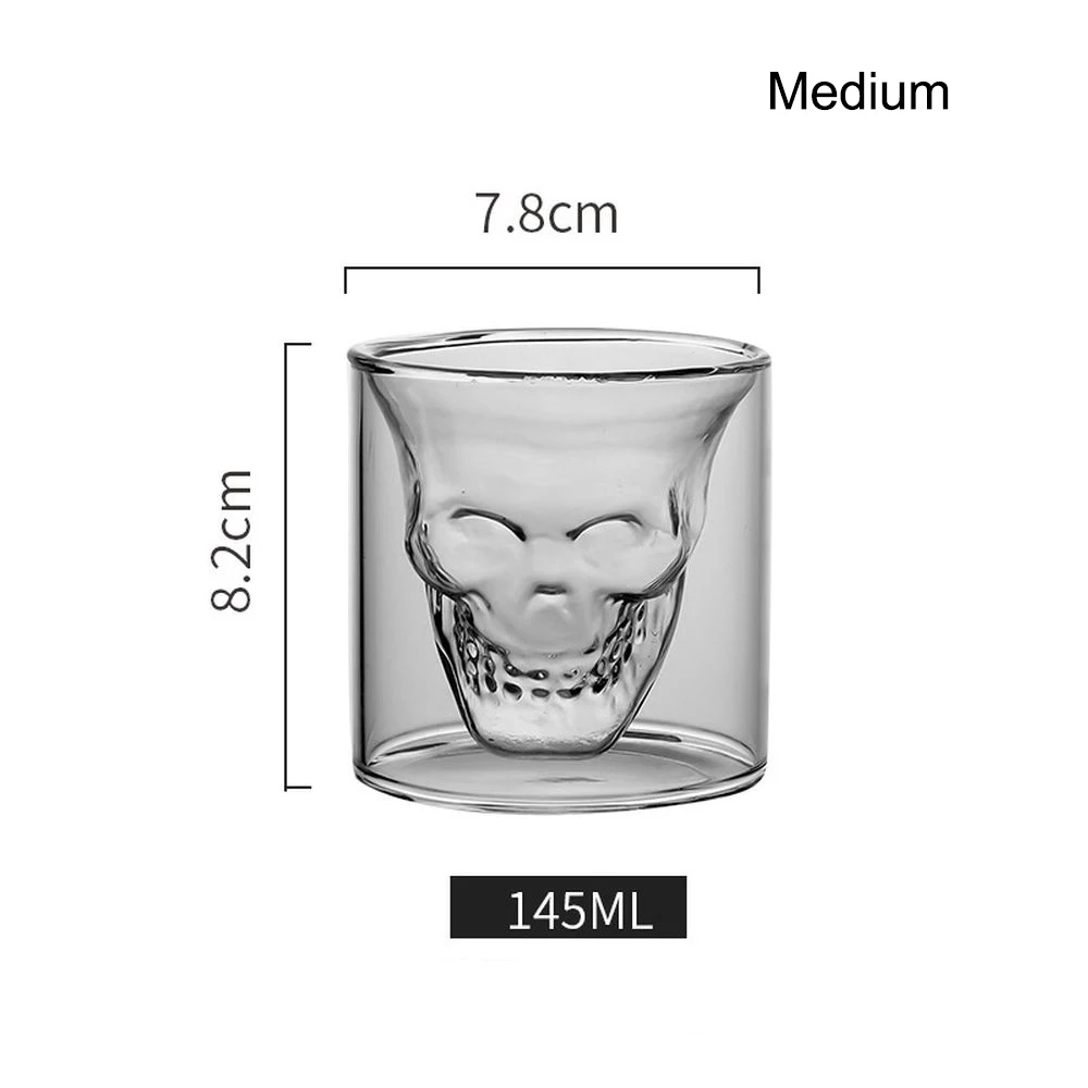 

Skull Glass Wine Coffee Mug Tea Cup Whiskey Copas De Vino Szklanki z Podwojnym Dnem Tazas Cafe Creativas Taza Tasse Canecas Vaso