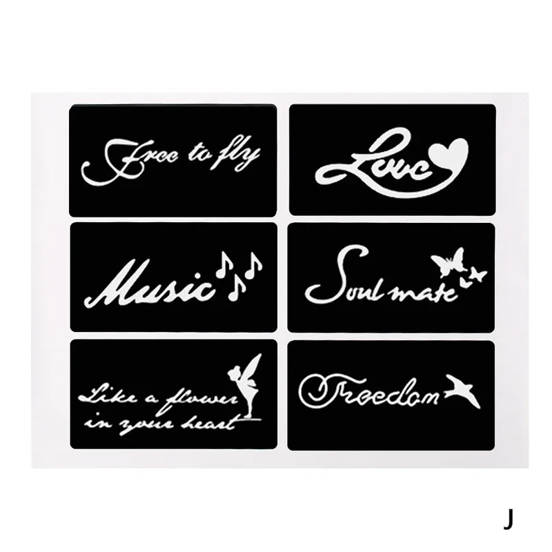 

Tattoo Stencil For Paiting Glitter Tattoos