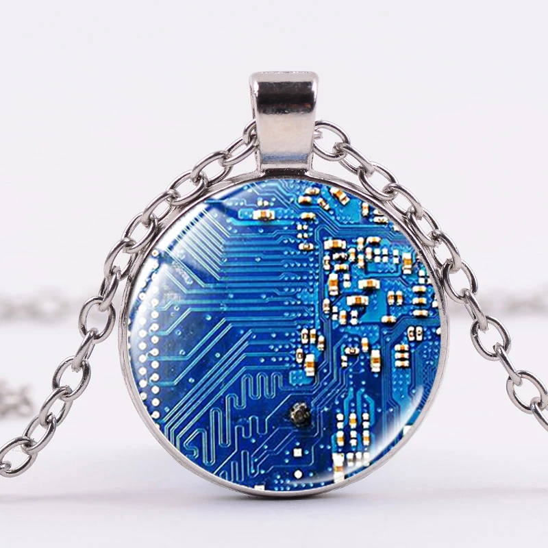 Азиатских монтажная плата кулон ожерелье Geek электронная печатная бортовой