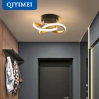 Современный светодиодный потолочный светильник золотого, белого и черного цвета, лампа для гостиной, спальни, коридора, балкона, Прямая поставка, lampara techo