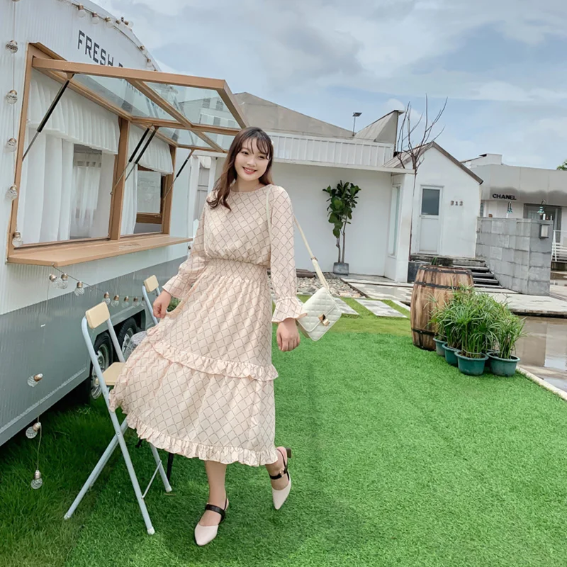 2021 Абая длинные весенние женские платья с рукавом-бабочкой большого размера плюс