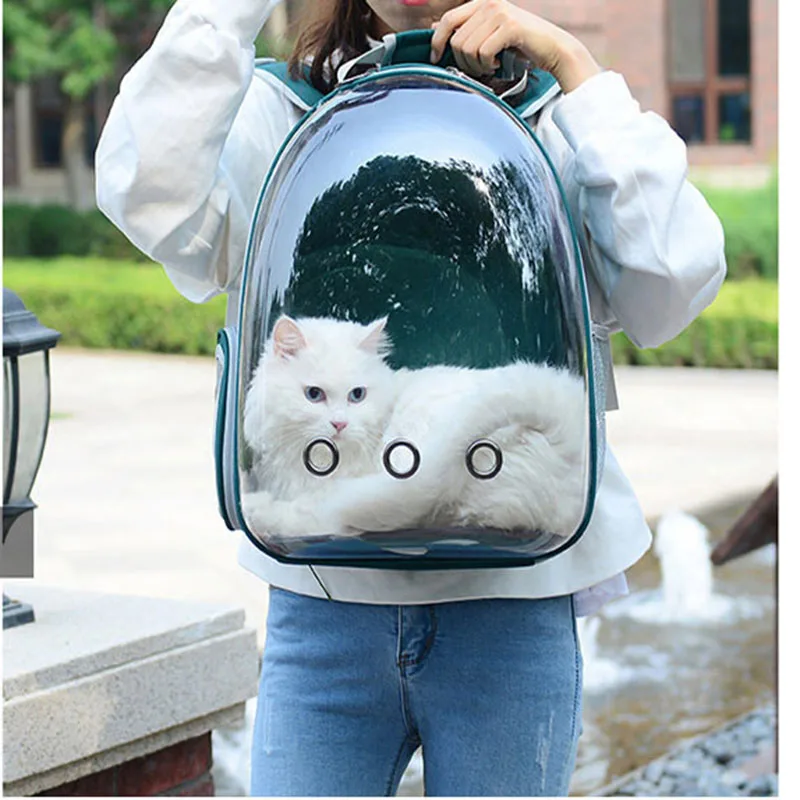 

Free shipping Cat bag Breathable Portable Pet Carrier Bag Outdoor Travel backpack for cat and dog Transparent Space pet Backpack