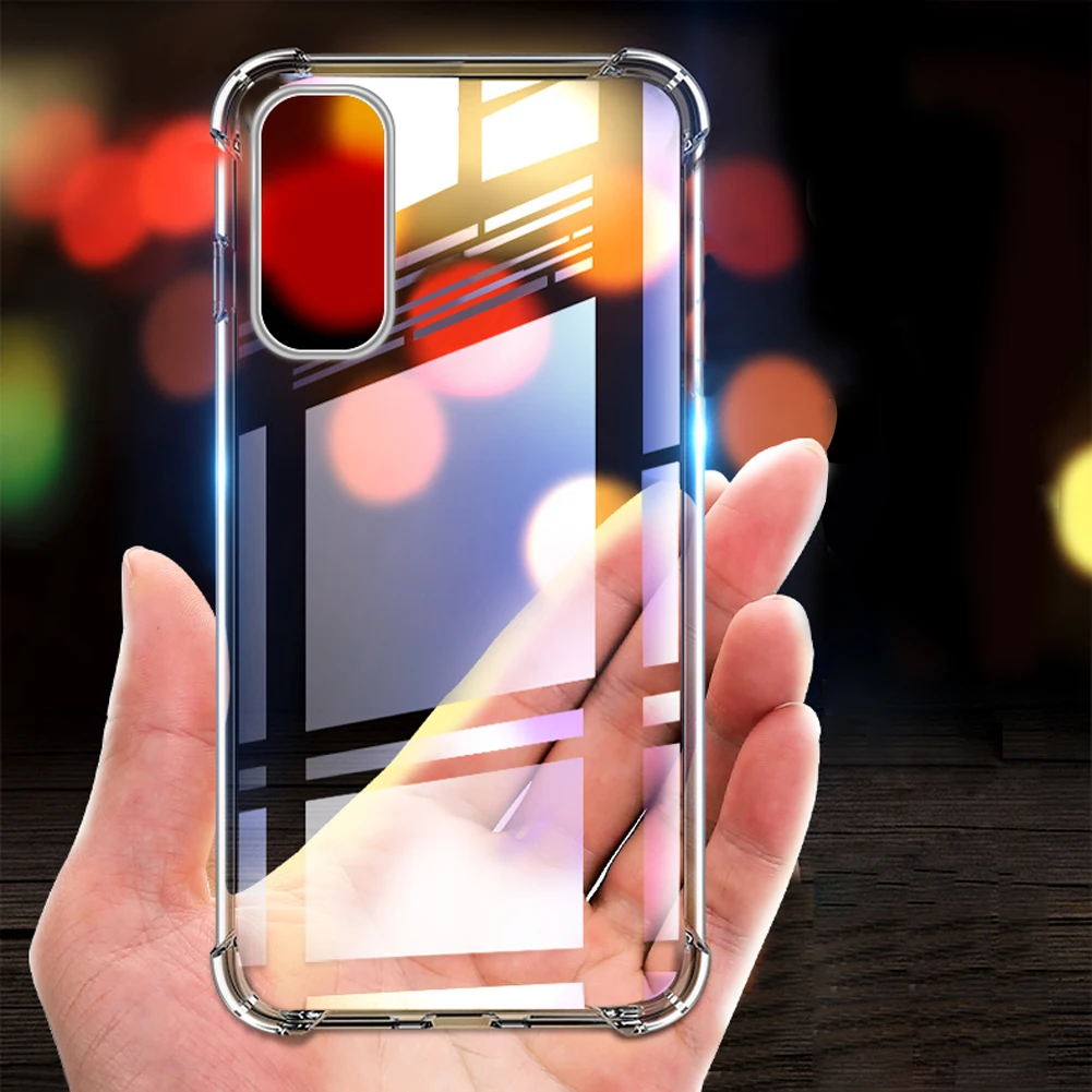 Shockproof Case For Samsung Galaxy S20 Ultra S10 Note 10 Plus A51 A71 A10s A20s Soft TPU Transparent Silicone Bumper Cover |