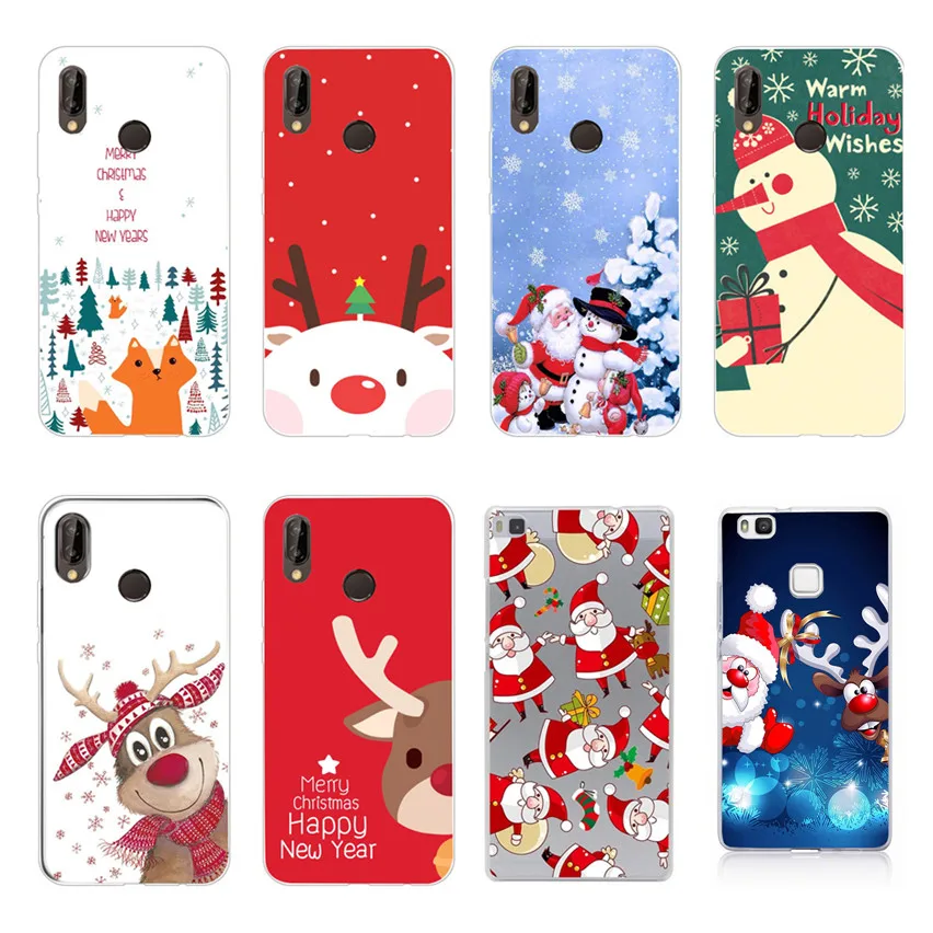 Рождественский снеговик для Huawei Y5 Y6 Prime 2018 Funda силиконовый чехол P Smart 2019 P30 30 P20 Lite