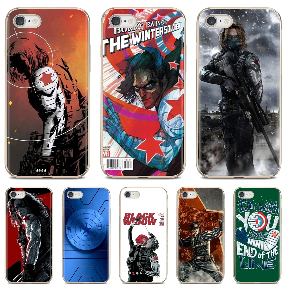 

Silicone Phone Cover Bag Winter Soldier Bucky Comics For iPod Touch For iPhone 11 Pro 4 4S 5 5S SE 5C 6 6S 7 8 X XR XS Plus Max