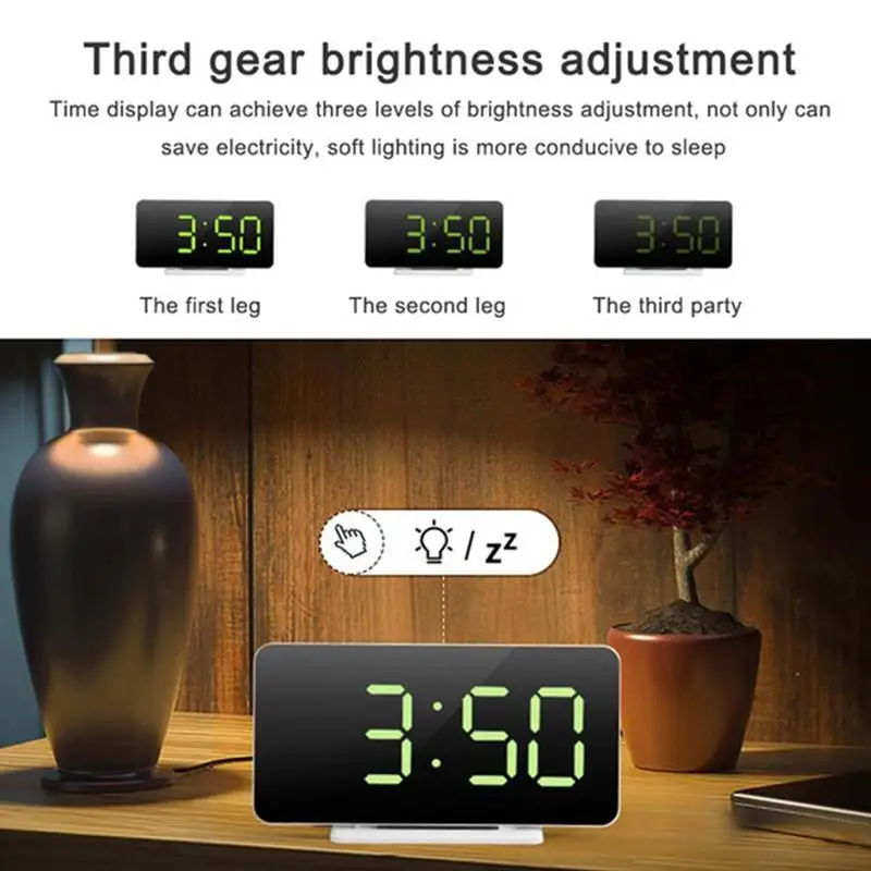 

Mini LED mirror clock