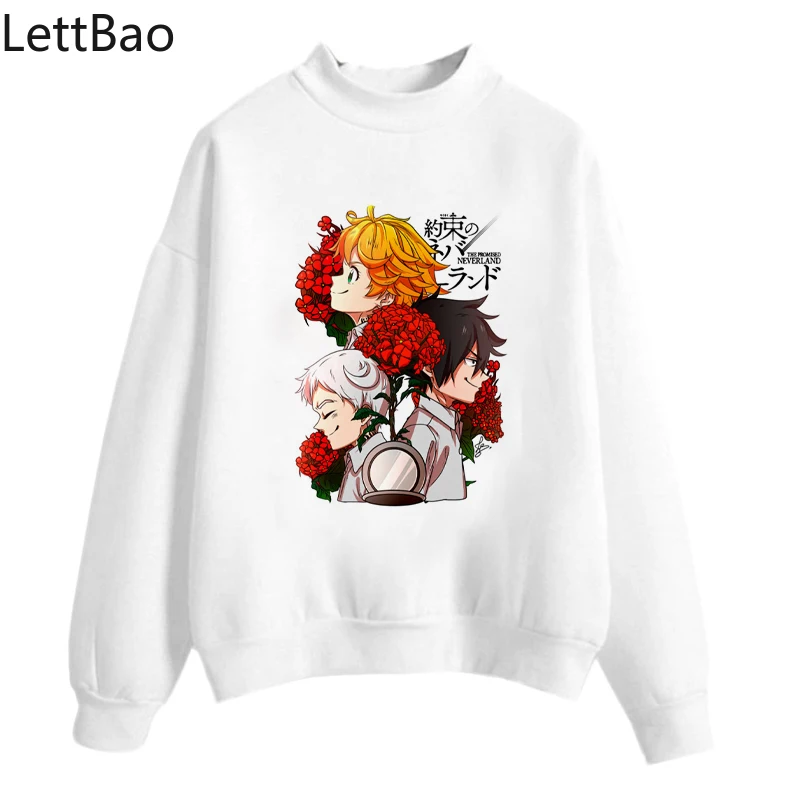 

Womens Clothing Promised Neverland Japan Anime Unisex Long Sleeve O-Neck Casual Funny Fashion Harajuku Women