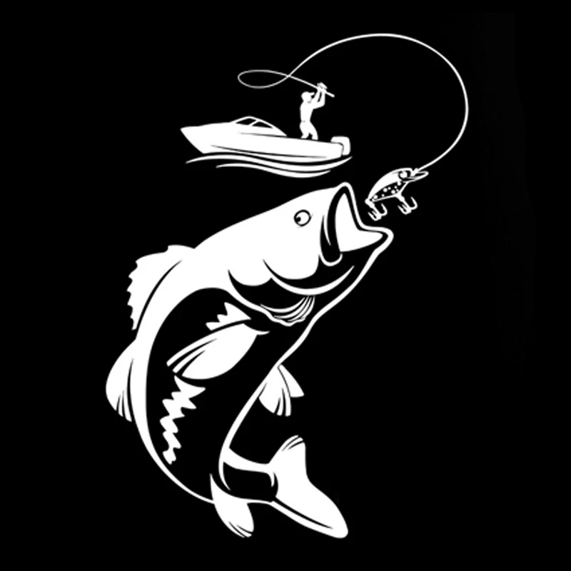 

Car Stickers Fun Fishing Fishermen Love Fish Boat Car Stickers Car Motorcycle Accessories Waterproof PVC Decals 17cm*12.3cm
