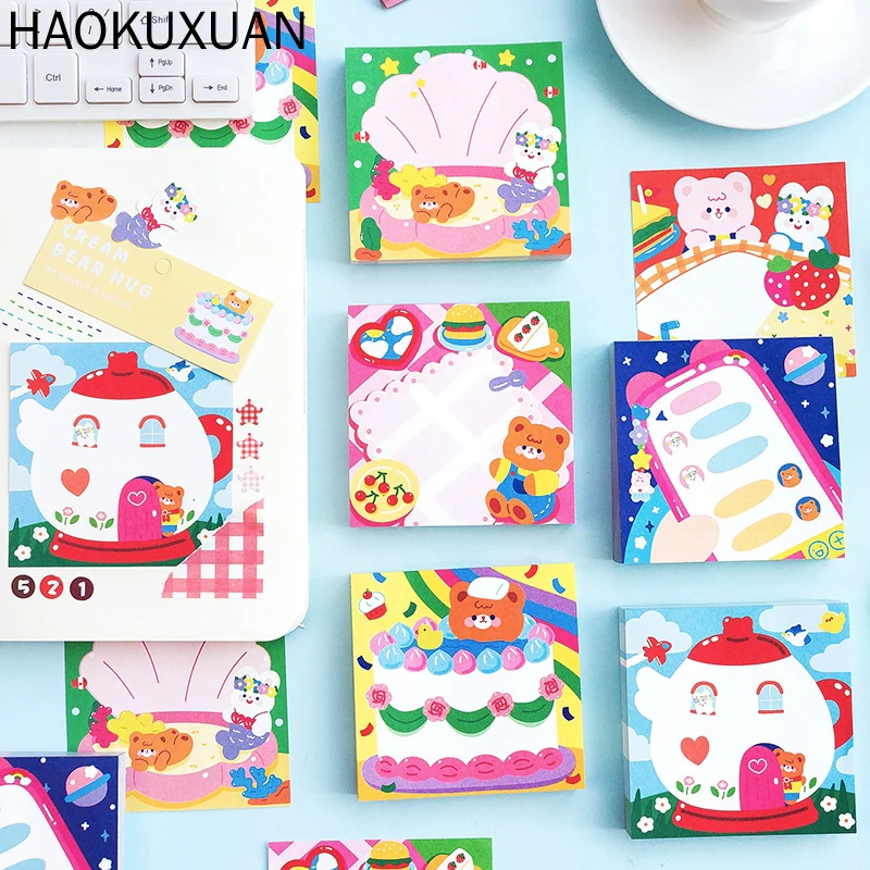 

Наклейка квадратная блокнот мультфильм отрыв сообщения блокнот для записей 100