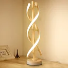 Светодиодная спиральная настольная лампа 12 Вт, современный минималистичный дизайн, изогнутая полоса, теплый белый свет, акрилосветильник, украшение для гостиной, спальни