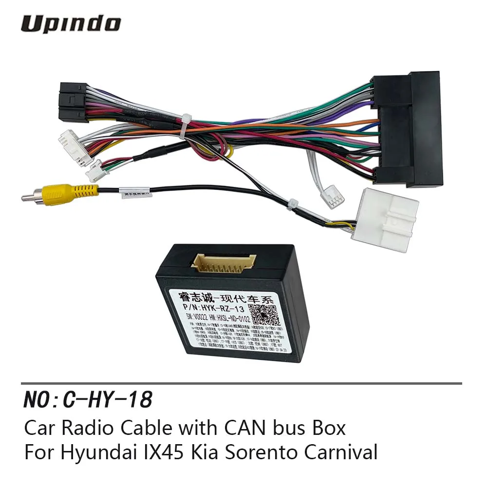Car Radio Cable CAN-Bus Box Adapter for Hyundai IX45 KIA Sorento Carnival 2013-2017 Wiring Harness Power Connector Socket