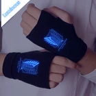 Светящиеся перчатки атака на Титанов, вязаные теплые рукавицы на половину пальцев, перчатки на запястье Крылья свободы Эрена Микаса, реквизит для косплея, аксессуары