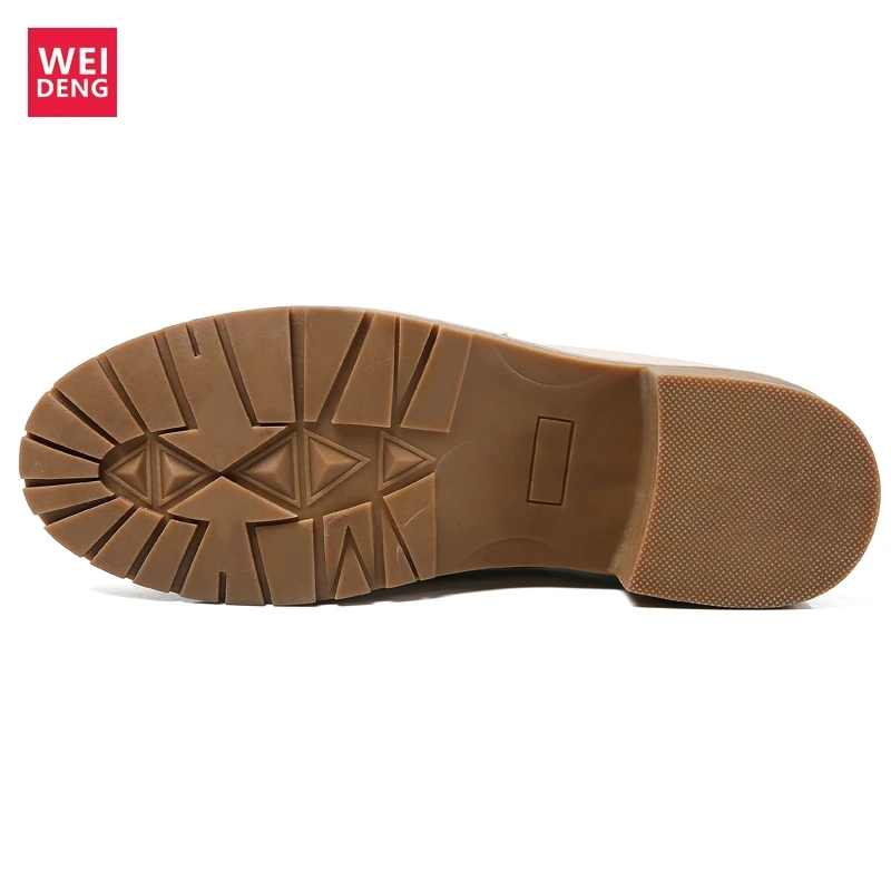 Лоферы WeiDeng женские из натуральной кожи повседневные мягкие дышащие легкие без