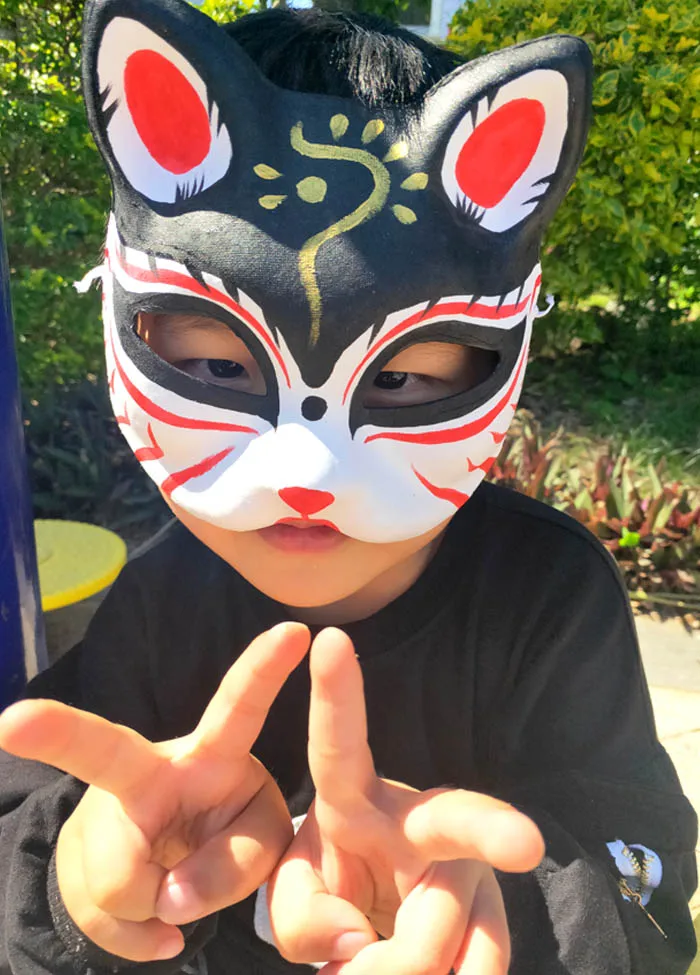 Новое качество ручной работы DIY маска для хеллоуина черно бурой лисы костюмная