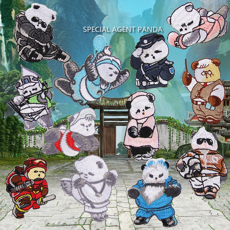 С мультипликационным принтом панда заплатка &quotмедведь&quot наклейки для одежды
