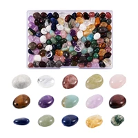 wholesale 150pcs mixed natural stone oval beads loose spacer beads for jewelry making diy earrings necklace accessories
