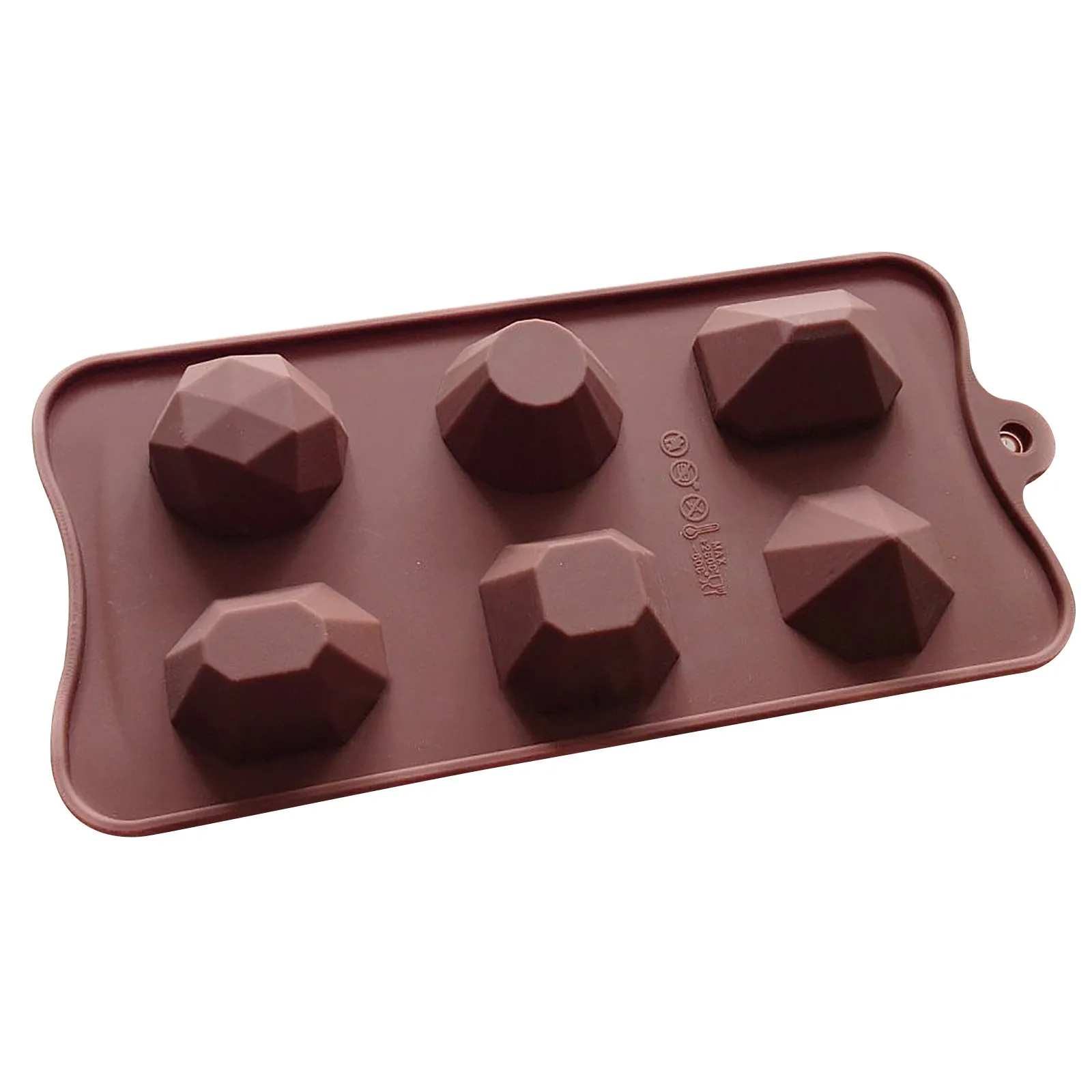 

Coffee Chocolate Mould 6 Cavity Silicone Polygon Chocolate Cake Soap Mold Ice Trays Cookie Baking Mould Cake Decorating Tool