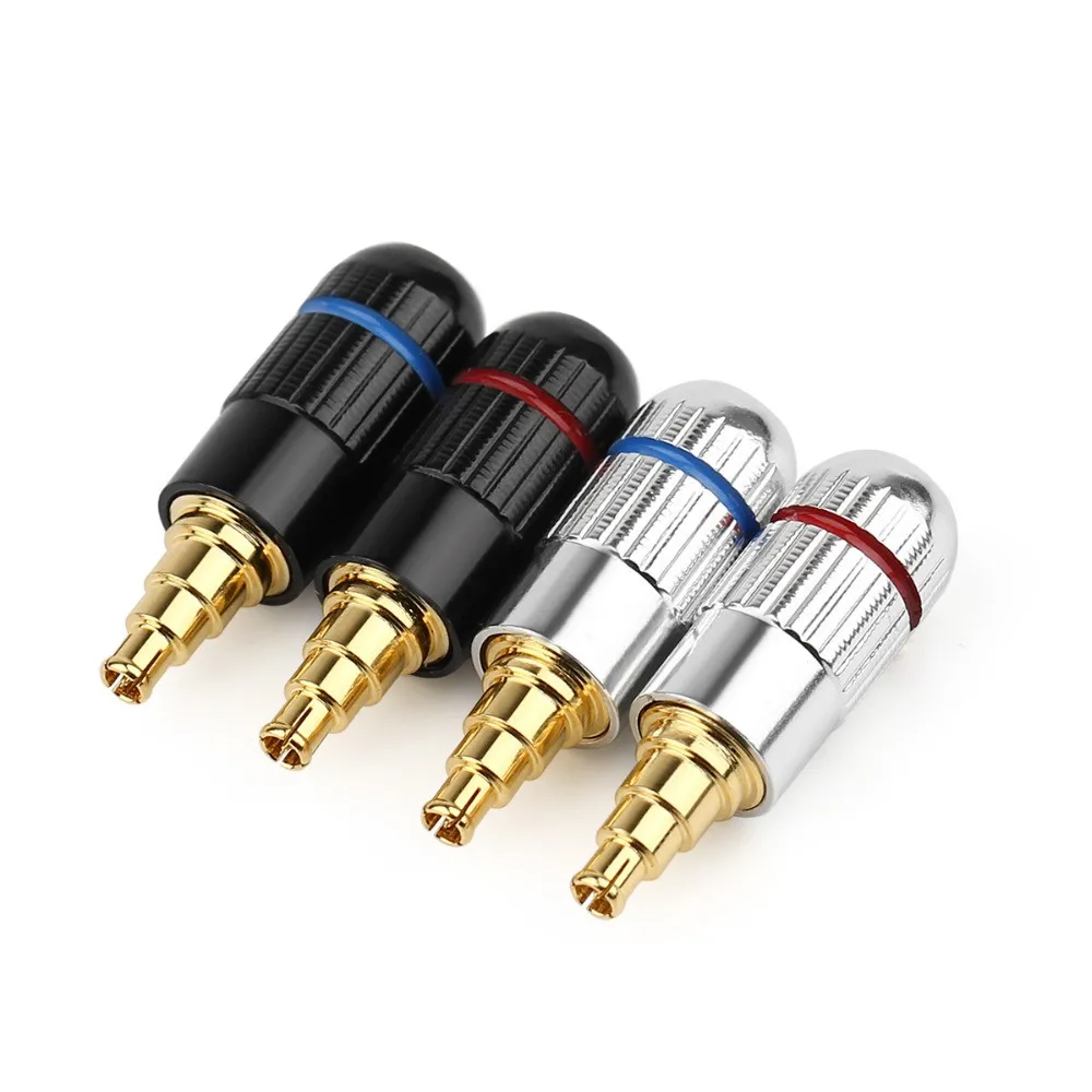 2 пары для наушников IE40 Pro HiFi штекер сделай сам алюминиевый сплав припой кабель