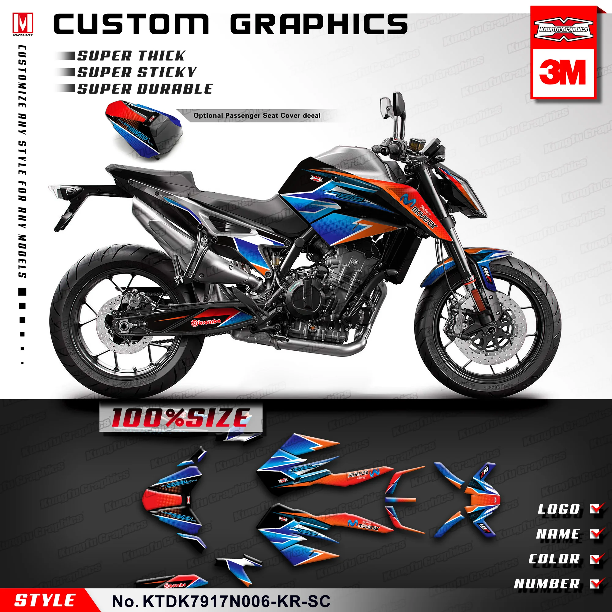 И рисунком кунг-фу Графика Мотоцикл Включение света наклейки пользовательские