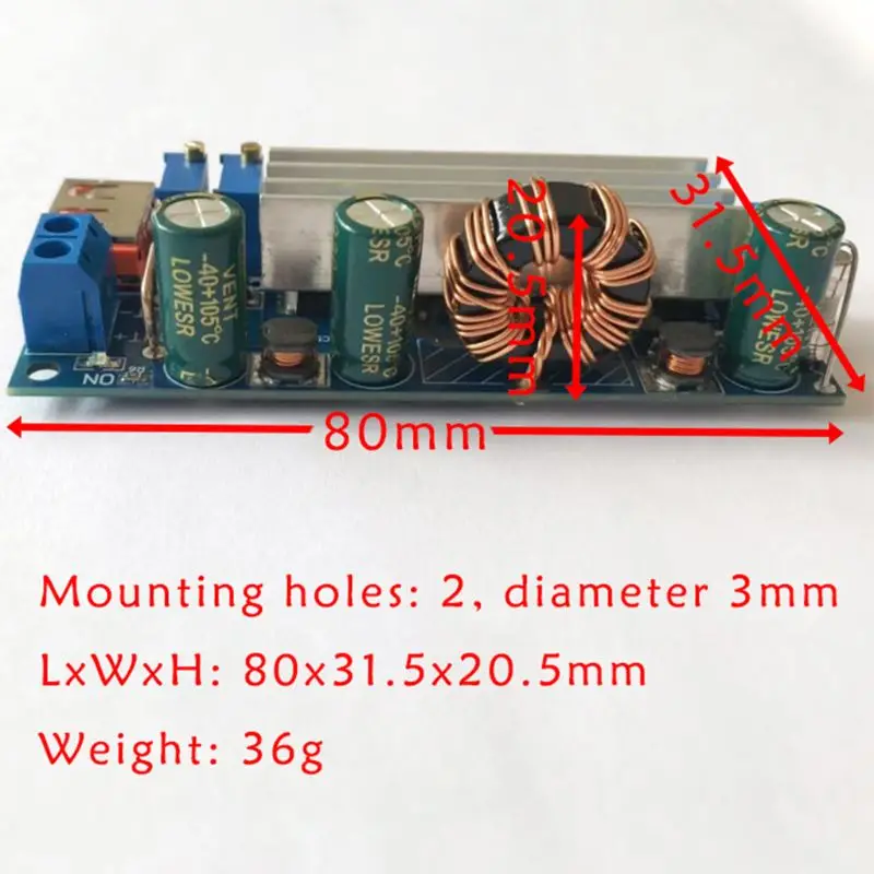 Регулируемый Модуль усилителя постоянного тока/напряжения с 2-24 В до 3-30 в