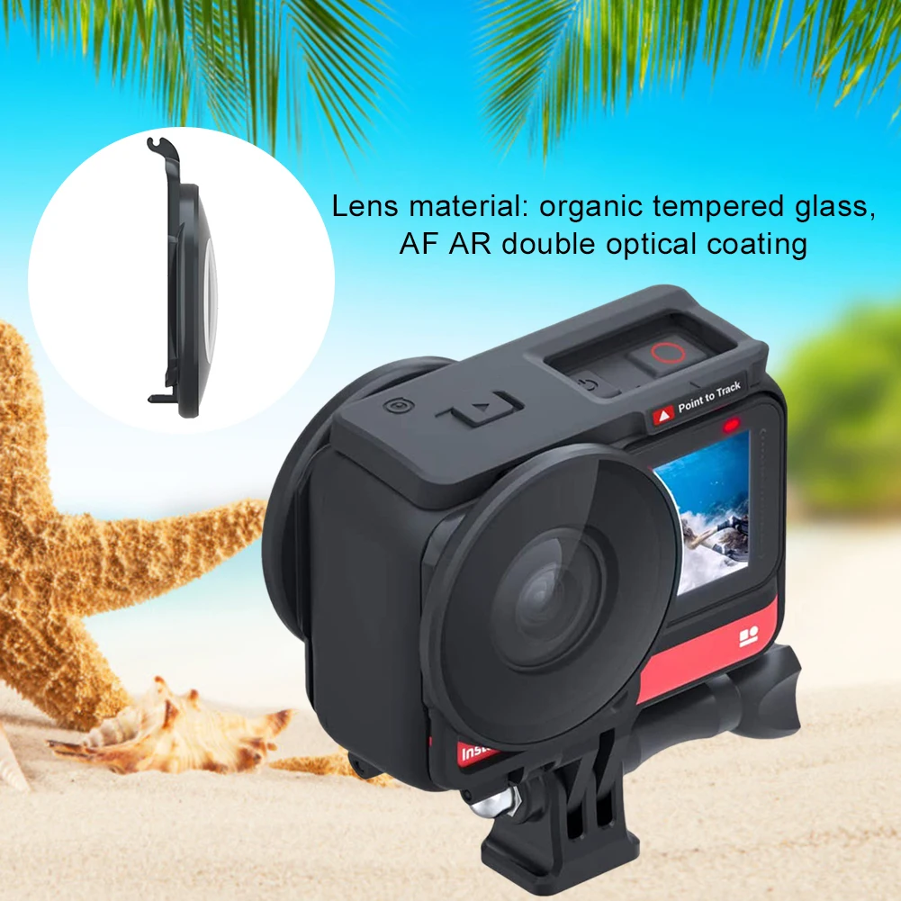 

For Insta 360 One R Camera Equipment 2PCS Lens Guards Durable Tempered Glass Lens Protection Covers Panoramic Lens Protector