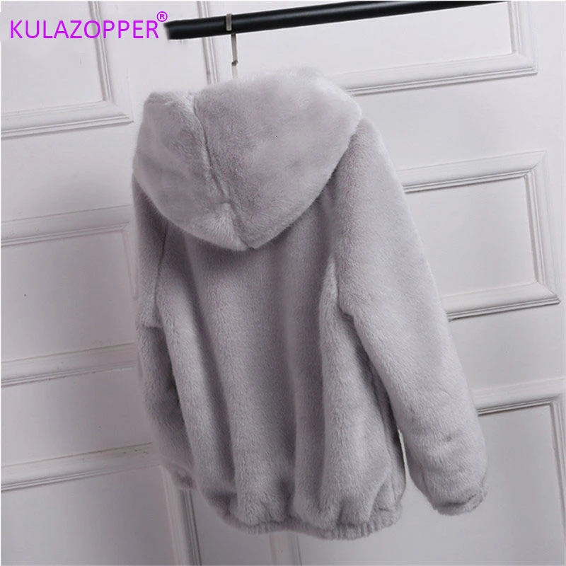 KULAZOPPER/Популярная Брендовая женская короткая однотонная шуба из искусственного