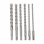 Сверла ударные с квадратным хвостовиком, 4 слота, 6 шт.