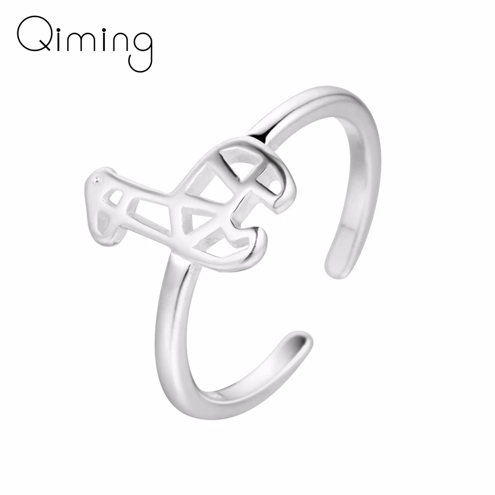 Кольца Bambee в виде оленя и овцы регулируемое модное Открытое кольцо на палец для