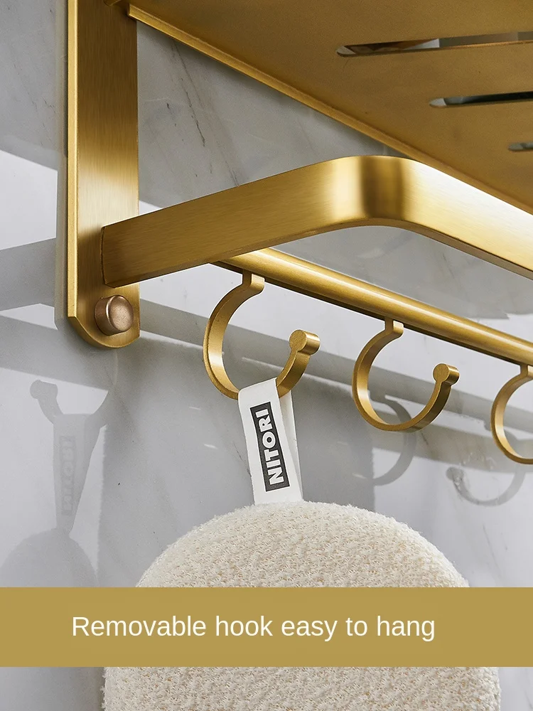 

Punching-free bathroom organizer wall-mounted multi-layer kitchen shelf streamlined fashion toilet storage rack