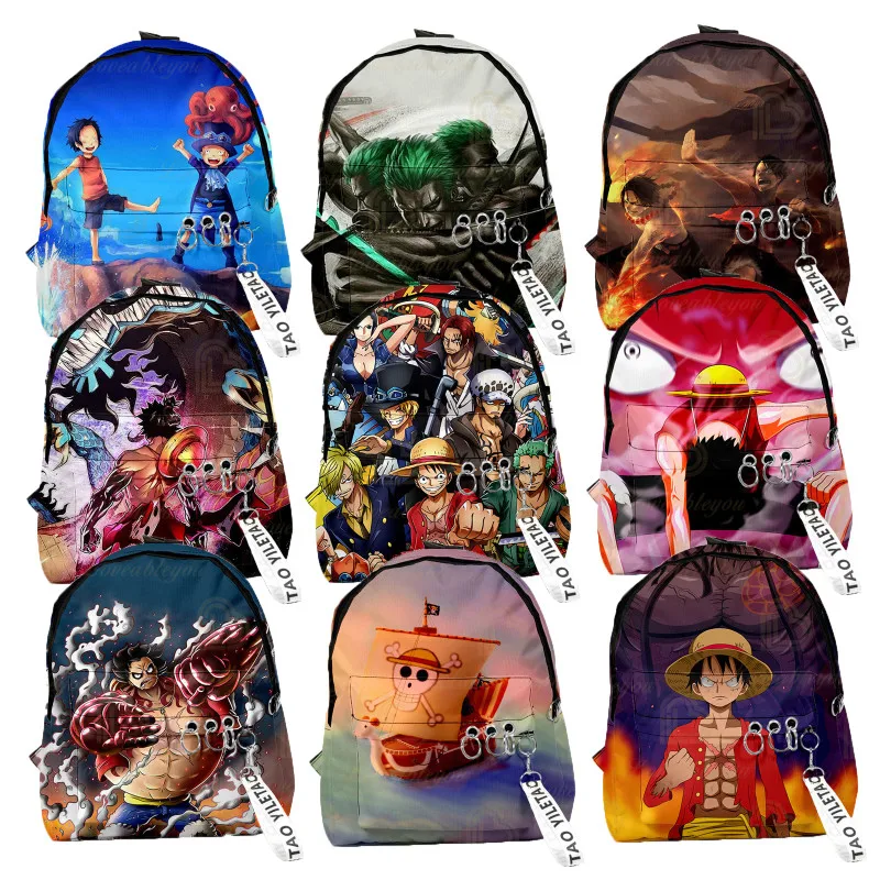 

One Piece Japan Anime Cartoon Monkey D Luffy 3d Print Backpacks Children Primary School Bag for Boys Girls Teens Travel Bag
