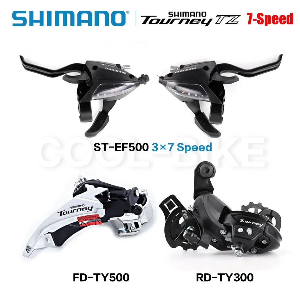 SHIMANO TOURNEY Bike 7 Speed Derailleur Kit ST EF500 Shift/Brake Lever FD TY500 RD TY300 Derailleurs Bicycle Parts