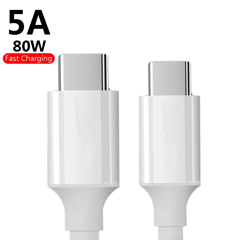 

5A 80w USBC To USB Type-C Cable Fast Charger Data Sync Cord Wire Fast Charging Cable Data Cable for Samsung Zflip3 Xiaomi Huawei