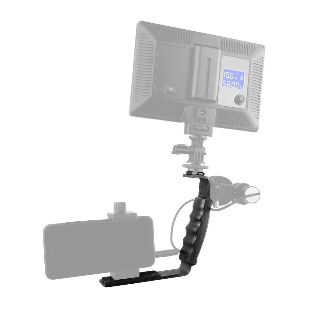 

Handle Grip Mount L Type Bracket With Cold Shoe 1/4 Adapter Mic Stand for Zhiyun Smooth Q2 4 DJI OSMO Mobile 3 Gimbal Stabilizer
