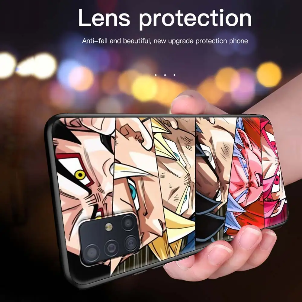 anime son goku phone case for samsung s20 fe s21 s10 s9 plus s8 s10 capa for galaxy note 20 ultra 10 lite 9 soft cover free global shipping