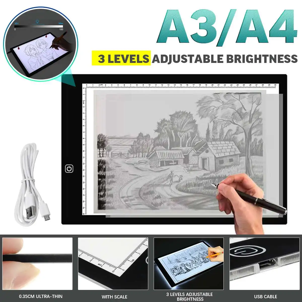 a3a4a5 5v планшет для рисования све