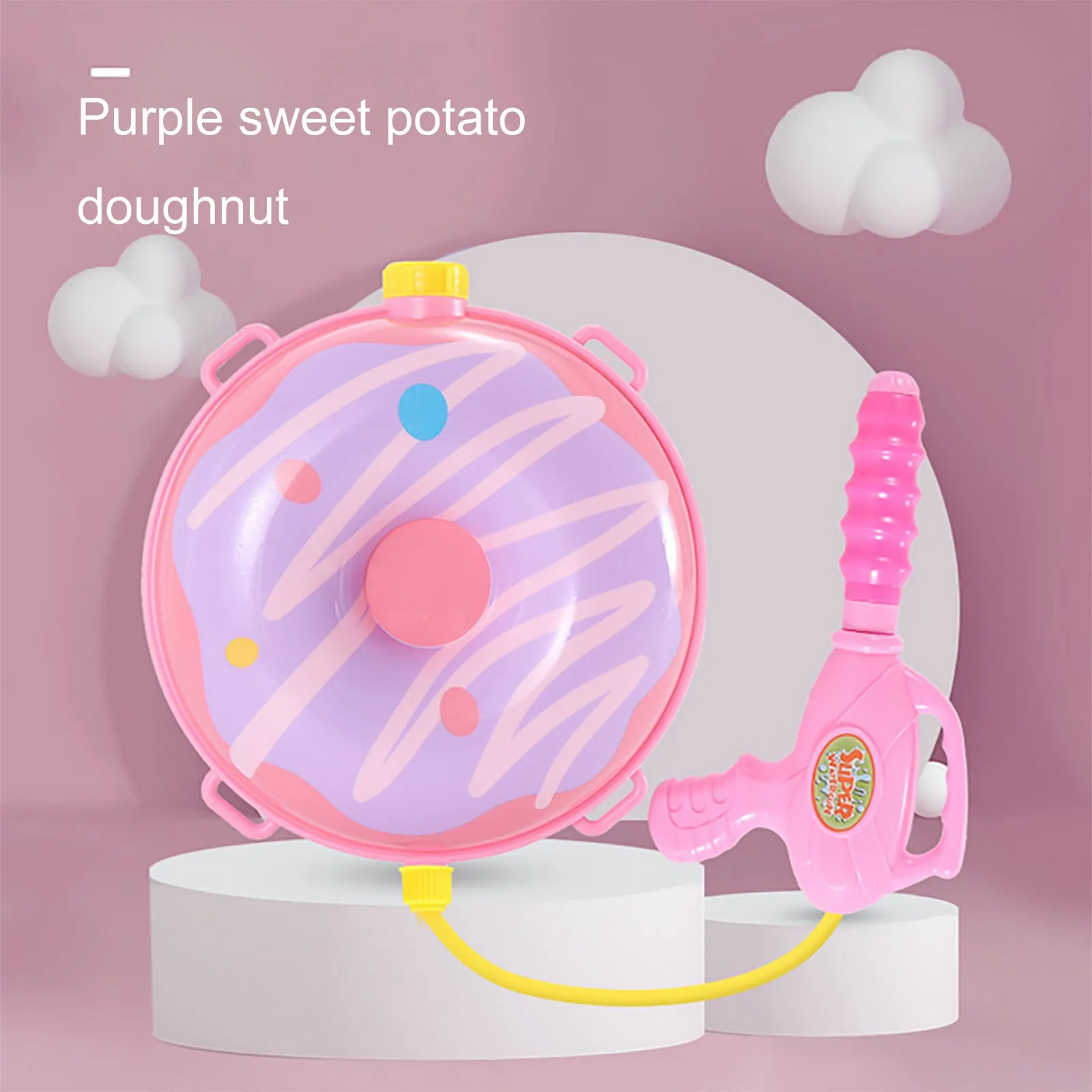 

Children's Beach Water Toys Summer Swimming Pool Party Game Donuts Backpacks Water Guns Pull-Out Water Guns For Boys And Girls