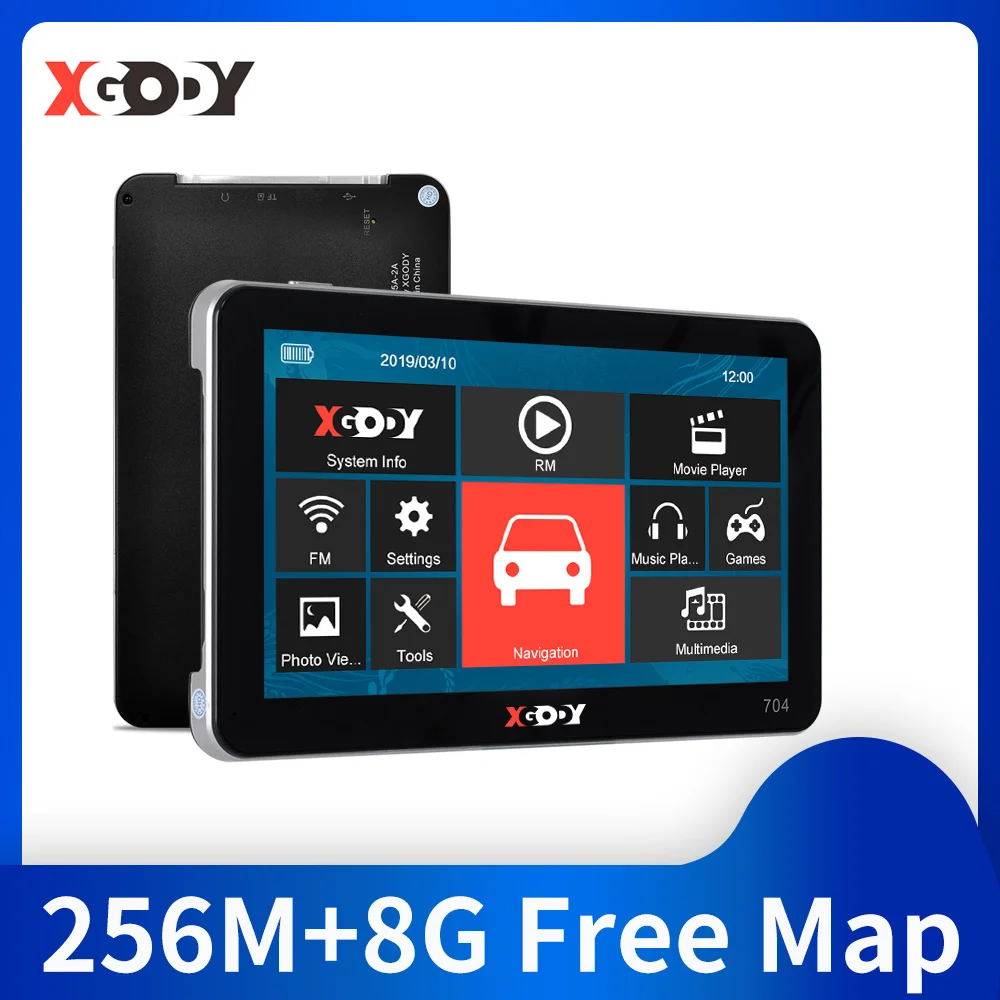 

7-дюймовый автомобильный GPS-навигатор XGODY 256M + 8G, Gps-навигатор для грузовика, FM, Bluetooth, AVIN, спутниковая навигация, Россия, Navitel 2020, автомобильная к...