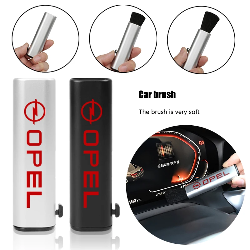 Автомобильный интерьер мультимедиа пылеочиститель ручка щетка Эмблема для Opel
