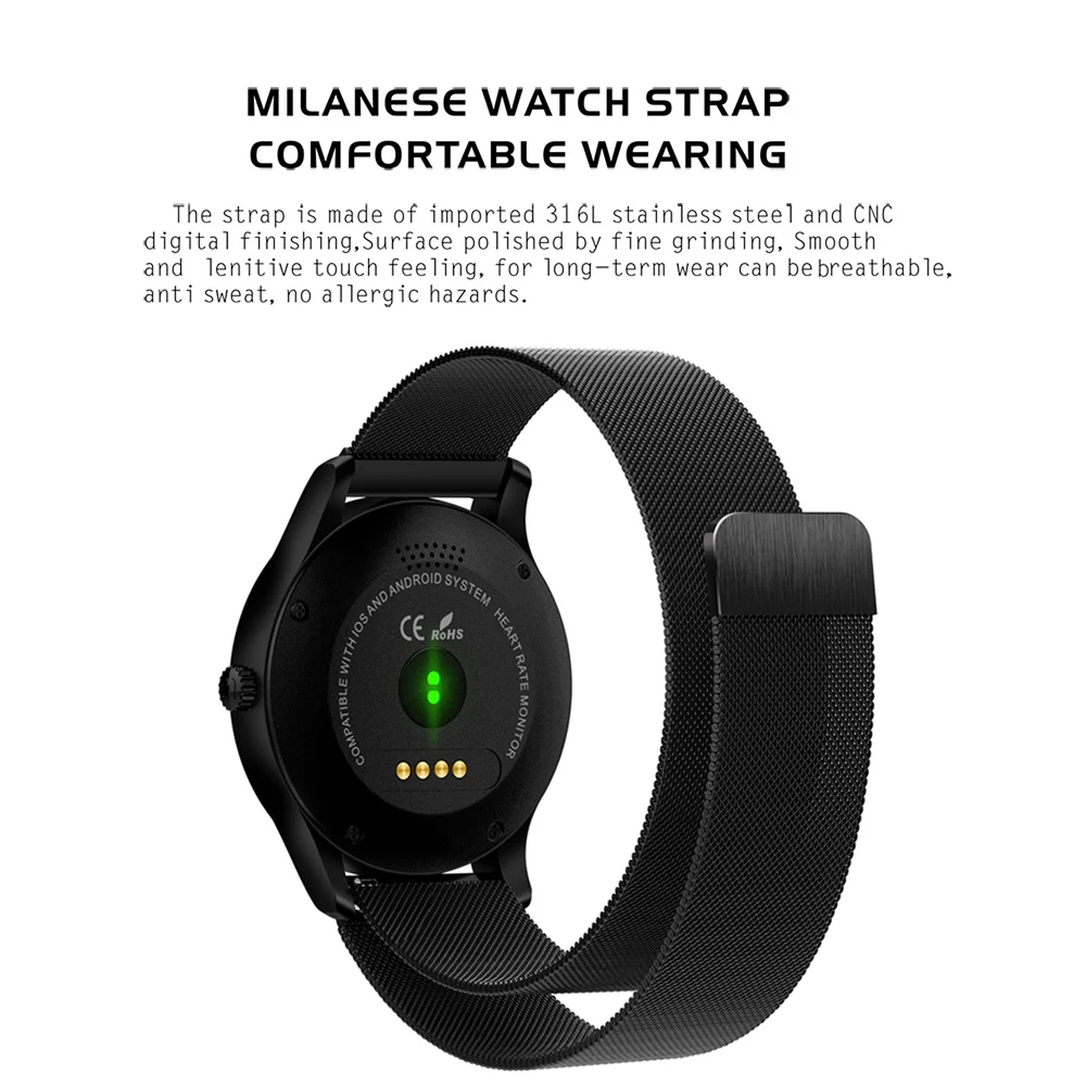 Умные часы K88 для мужчин и женщин фитнес браслет трекер монитор сердечного ритма