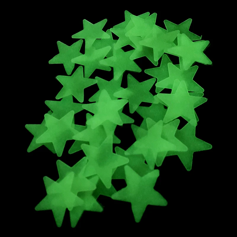 Специальная цена! 50 шт. 3D звезды в фотофлуоресцентной лампе на стену гостиной