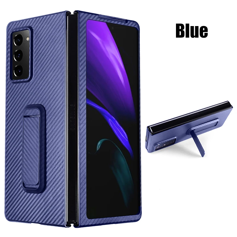Funda de lujo con textura de fibra de carbono para Huawei Mate X2, carcasa trasera de cuero a prueba de golpes para Huawei Mate X2-1