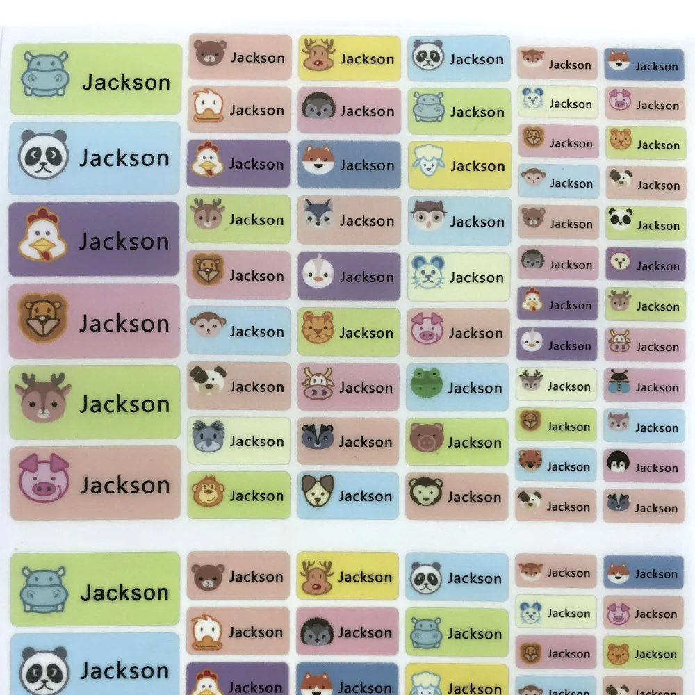 Наклейки Детские с милыми мультяшными животными наклейки утюгом именные