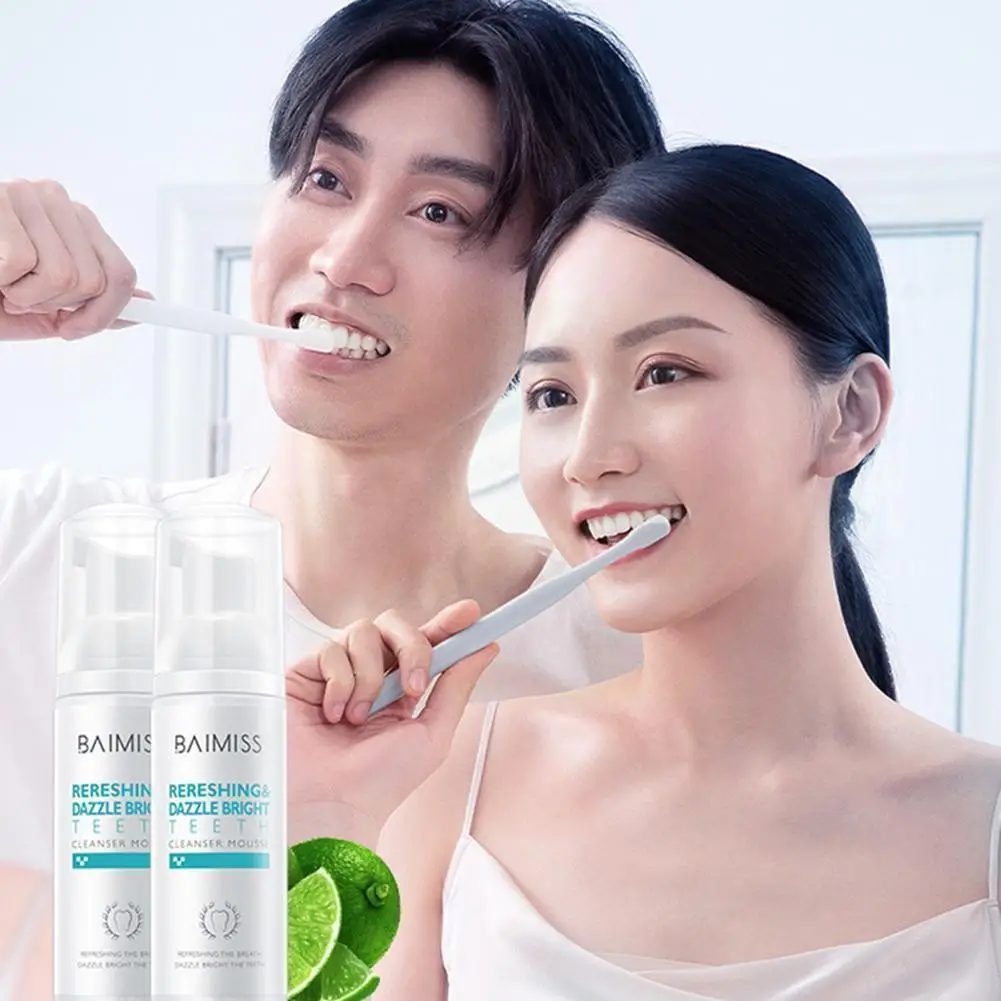 

1pc 60ml Teeth Whitening Fresh Shining Tooth-cleaning Toothpaste Breath Hygiene Bad Oral Plaque Stains Removes Mousse Tooth R0W4