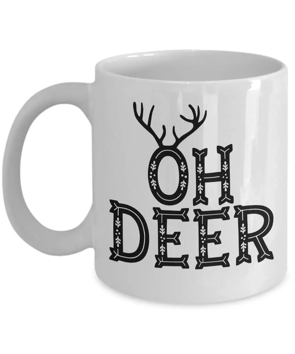 Кружка Oh Deer 10 унций забавная керамическая кружка для кофе с животными|Кружки| |