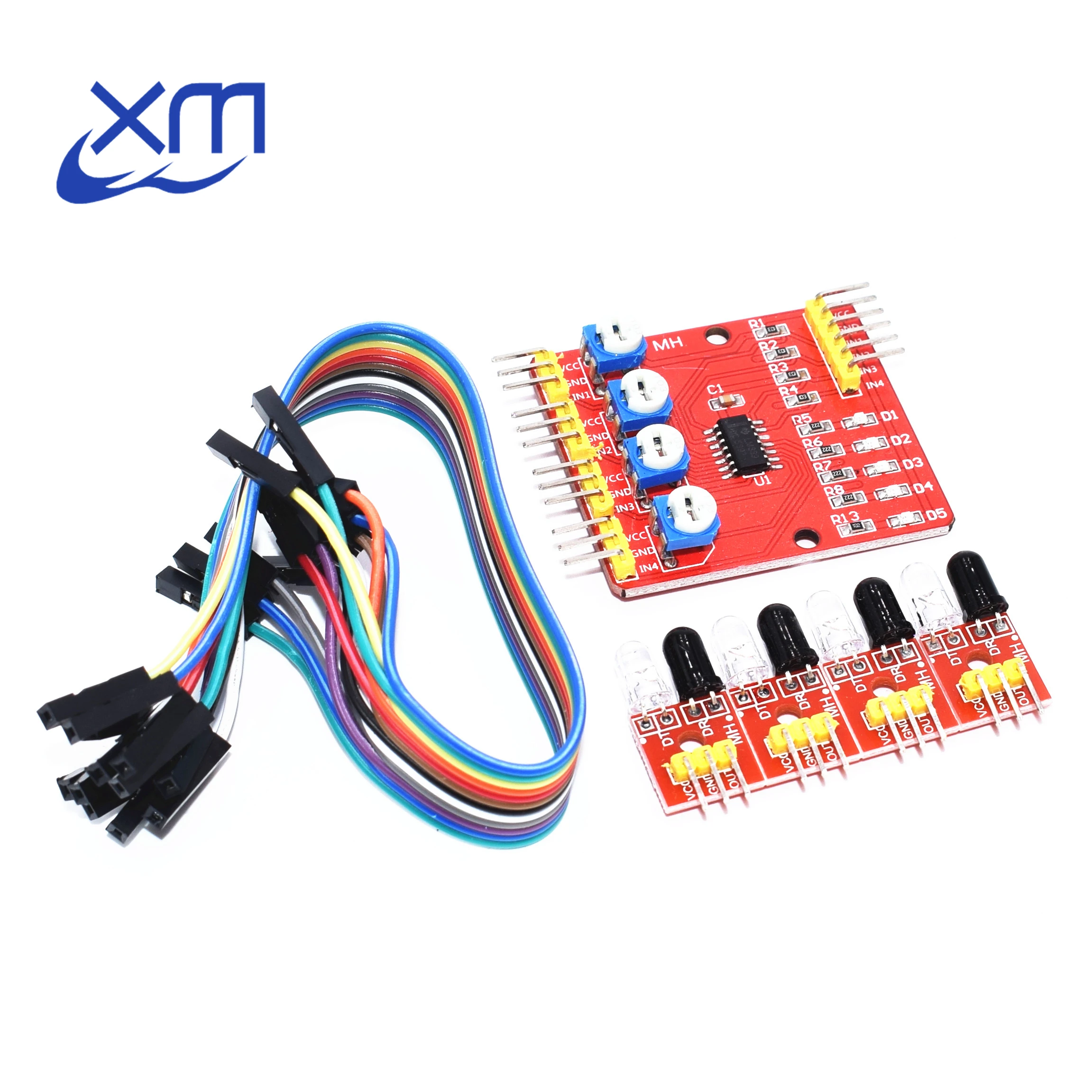 10 шт. 4 канальный инфракрасный детектор модуль датчика обхода препятствий|module